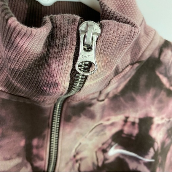 Nike Tie Dye Sweatshirt Crop Womens Size Small XS Pullover Custom Upcycled Multi - Picture 7 of 14